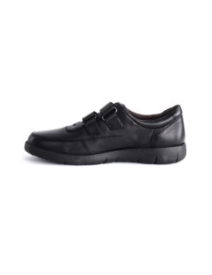 Valleverde Sneakers Classic con Doppio Velcro Pelle Nero