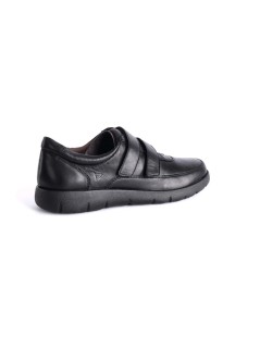 Valleverde Sneakers Classic con Doppio Velcro Pelle Nero