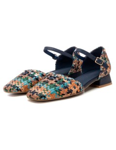 Carmela Decollette Braccialetto Aperta Pelle Intrecciata Multi Jeans