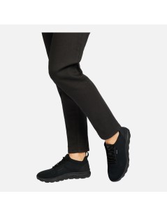 Geox Sneakers Uomo Spherica Tessuto Tutto Nero