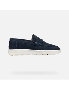 Geox Mocassino Uomo Spherica Ecub Cassetta Camoscio Navy