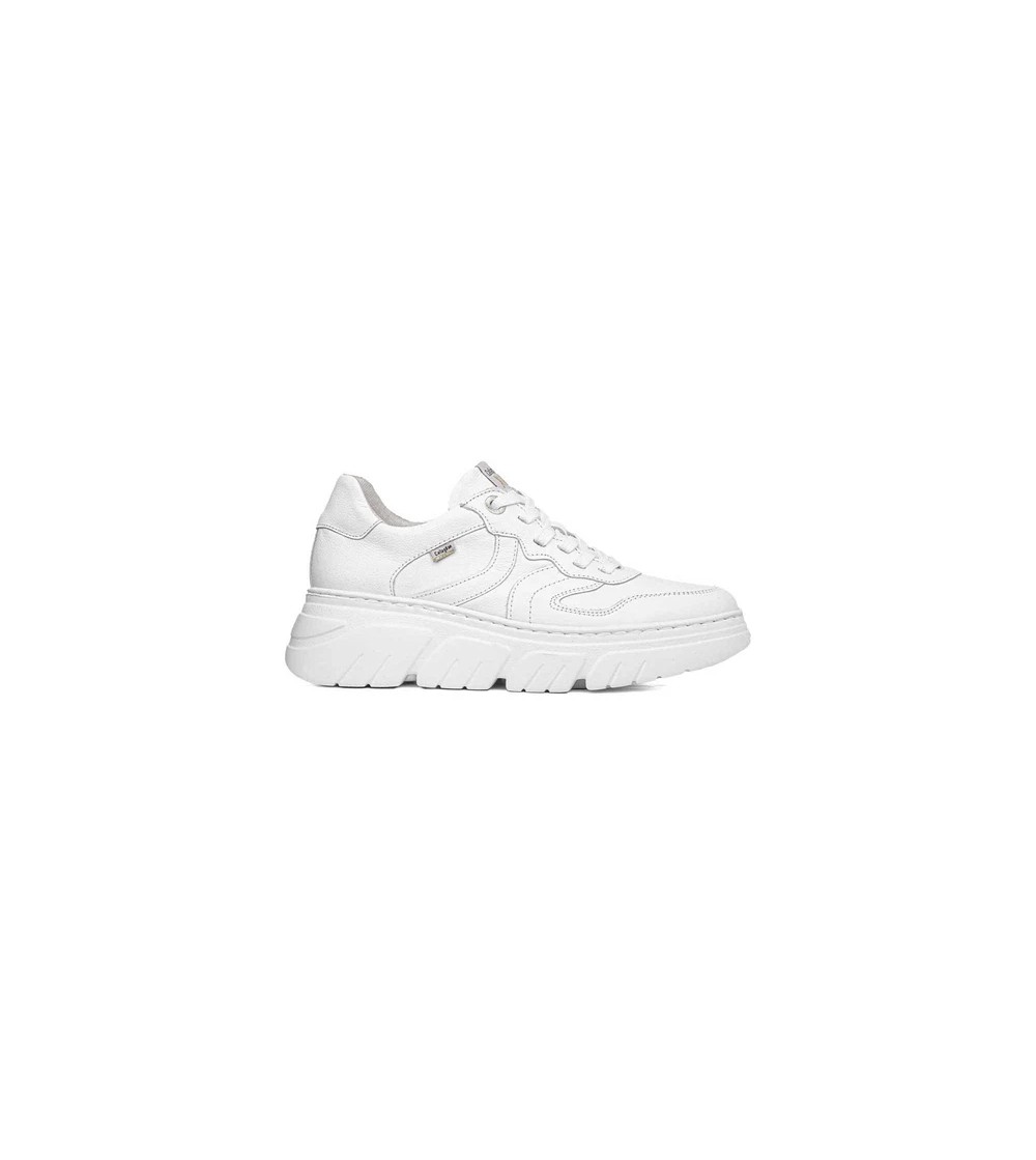 Callaghan Sneakers Baccara Fondo Alto Pelle Tutto Bianco