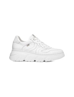 Callaghan Sneakers Baccara Fondo Alto Pelle Tutto Bianco