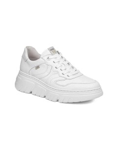 Callaghan Sneakers Baccara Fondo Alto Pelle Tutto Bianco