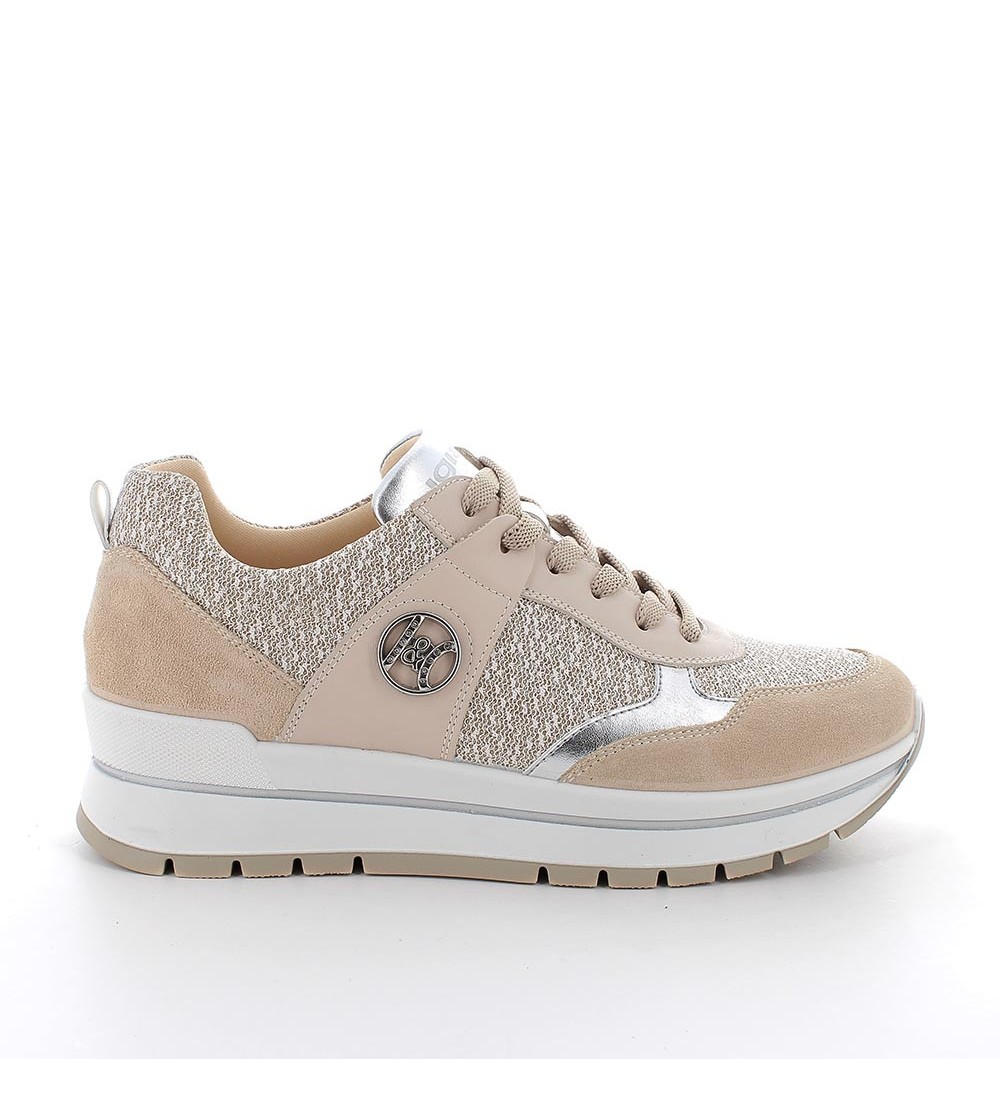 IGI &Co Sneakers Balance Camoscio Glitter Avorio