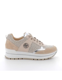 IGI &Co Sneakers Balance Camoscio Glitter Avorio