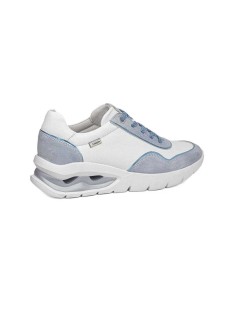 Callaghan Sneakers Aria Inserti Laminato Camoscio Bianco Cielo