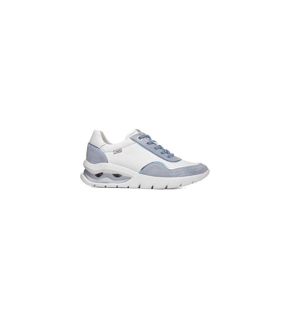 Callaghan Sneakers Aria Inserti Laminato Camoscio Bianco Cielo