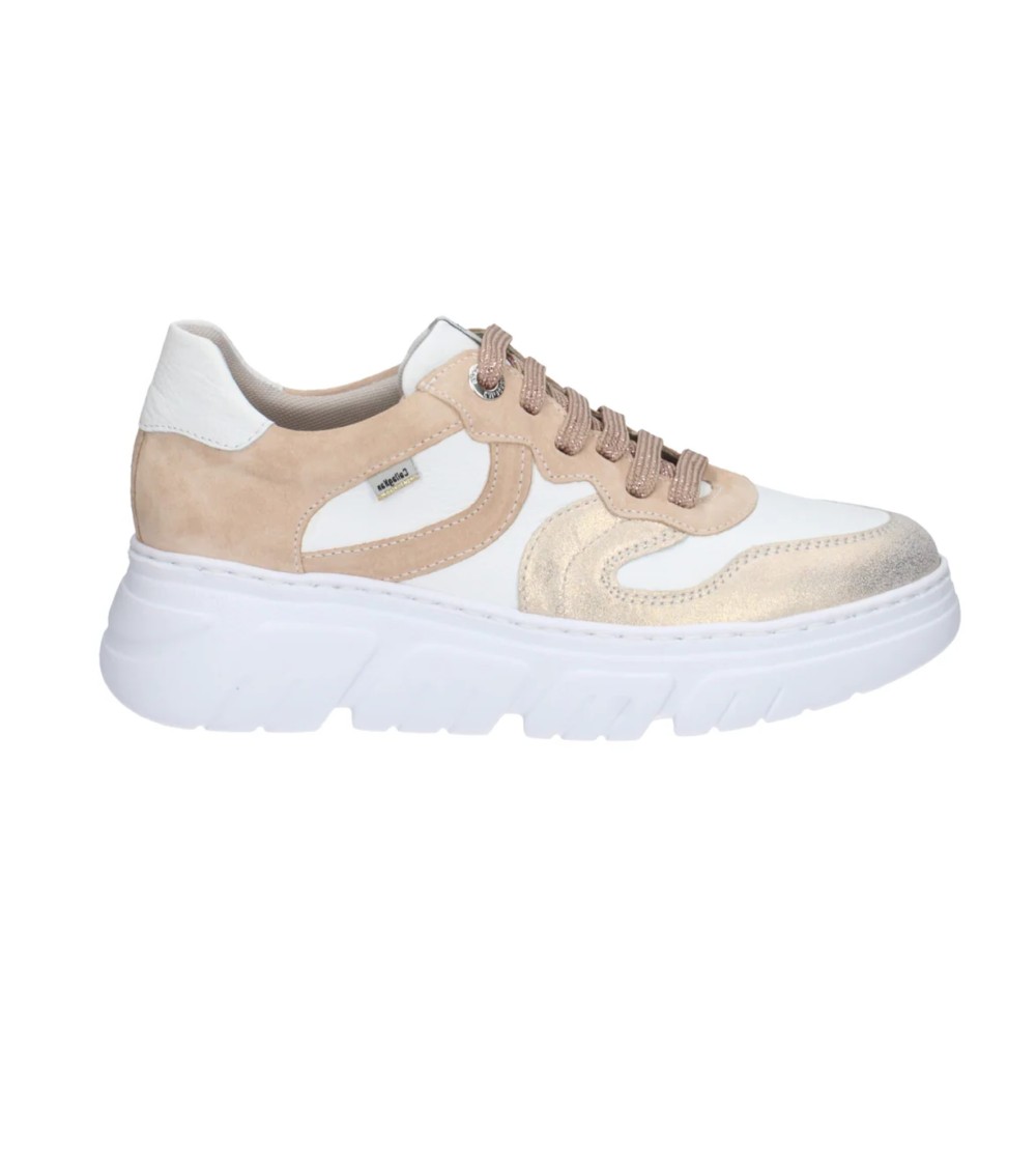 Callaghan Sneakers Baccara Fondo Alto Pelle Rosa Bianco