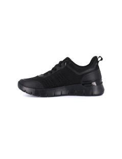 Grunland Sneakers Super Leggera Lacci Elastic Tessuto Tutto Nero