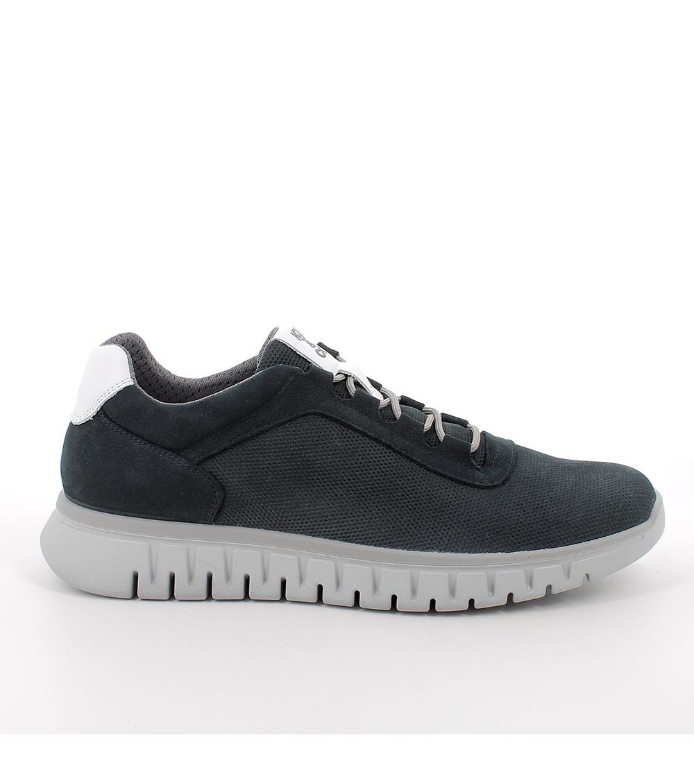 IGI &Co Sneakers Uomo Lacci Interni Fondo Molla Camoscio Blu
