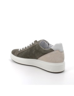 IGI &Co Sneakers Uomo Cassetta con Zip Camoscio Militare