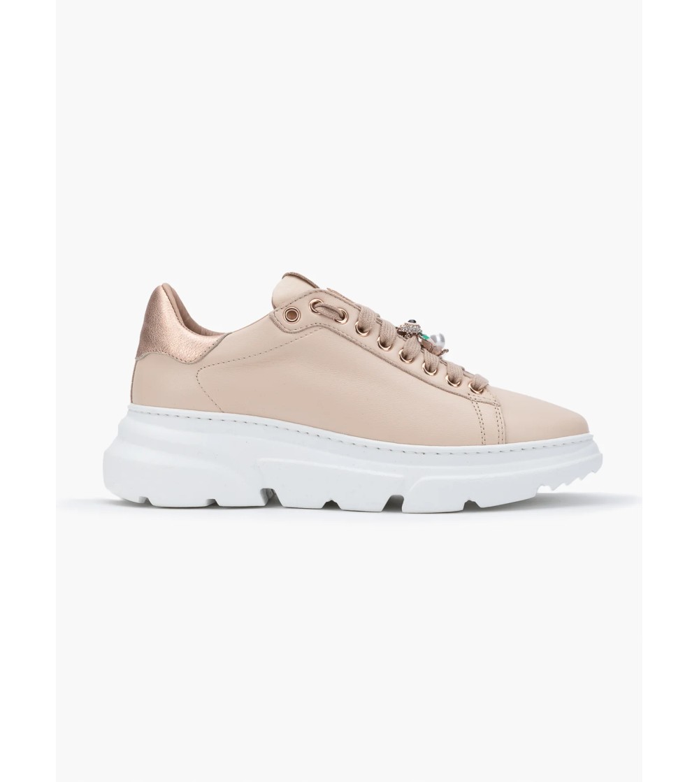 Stokton Sneakers Volume Gioiello Nappa Meringue Nude
