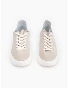 Stokton Sneakers Uomo Summer Nabuk Guanto Taupe Conchiglia