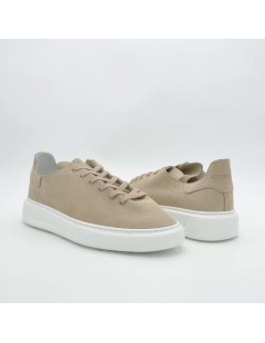 Stokton Sneakers Uomo Summer Nabuk Guanto Taupe Conchiglia