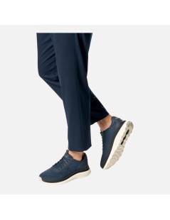 Geox Sneaker Uomo Spherica Actif X Fondo Alto Tessuto Navy