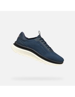 Geox Sneaker Uomo Spherica Actif X Fondo Alto Tessuto Navy
