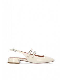 Bibi Lou Slingback Mary Jane Hina 25 2 Braccialetto Vernice Bianco