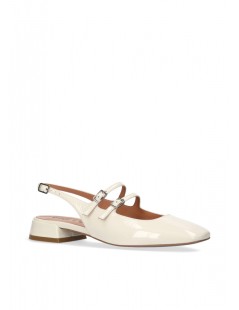 Bibi Lou Slingback Mary Jane Hina 25 2 Braccialetto Vernice Bianco