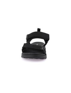 Grunland Sandalo Uomo Sport 3 Velcro Tessuto Nero