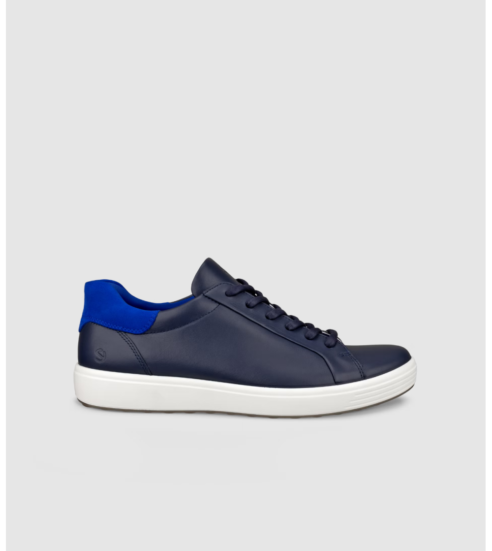 Ecco Sneakers Uomo 7M Cassetta Pelle Blu Marine