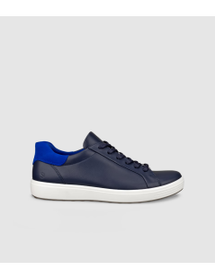 Ecco Sneakers Uomo 7M Cassetta Pelle Blu Marine