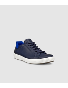 Ecco Sneakers Uomo 7M Cassetta Pelle Blu Marine