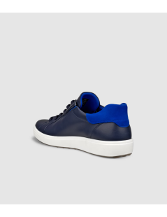 Ecco Sneakers Uomo 7M Cassetta Pelle Blu Marine