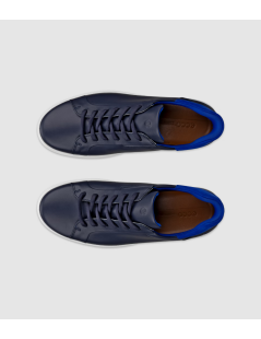 Ecco Sneakers Uomo 7M Cassetta Pelle Blu Marine