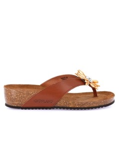 Grunland Ciabatta Infradito Bio Sughero Fiore Pelle Cuoio