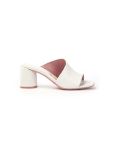 Lorenzo Mari Ciabattina Sabot Mules Trasversale Pelle Latte