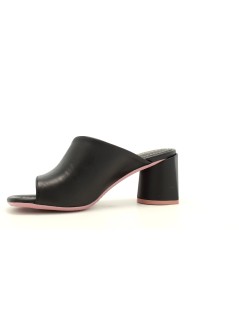 Lorenzo Mari Ciabattina Sabot Mules Trasversale Pelle Nero