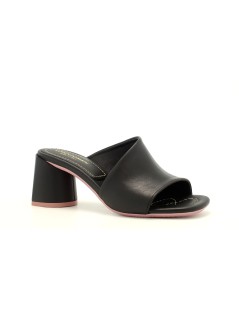 Lorenzo Mari Ciabattina Sabot Mules Trasversale Pelle Nero