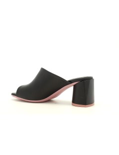Lorenzo Mari Ciabattina Sabot Mules Trasversale Pelle Nero