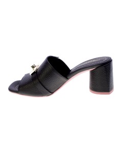 Lorenzo Mari Ciabattina Sabot Mules Accessorio Pelle Nero