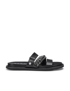 Cult Ciabattina Roshelle Bassa Fascettine Pelle Nero