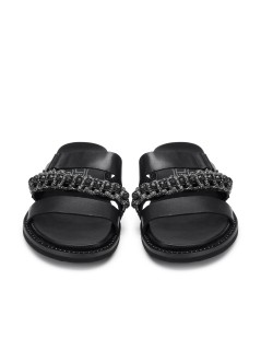 Cult Ciabattina Roshelle Bassa Fascettine Pelle Nero