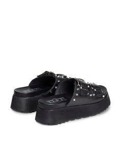 Cult Ciabattina Janis Platform  Arizona Borchie Pelle Nero