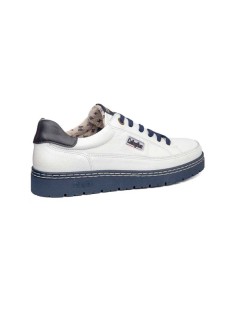Callaghan Sneakers Uomo Petete Cassetta Profilata Pelle Bianco Blu