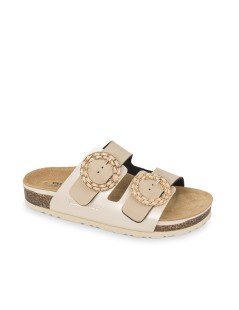 Valleverde Ciabatta Bio Arizona Doppia Fibbia Bicolore Sabbia