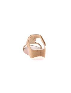 Grunland Ciabatta Fit 2 Fasce con Velcro Cameo Strass Cuoio