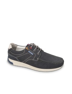 Valleverde Stringata con Vaschetta Tubolare Vela Nabuk Navy