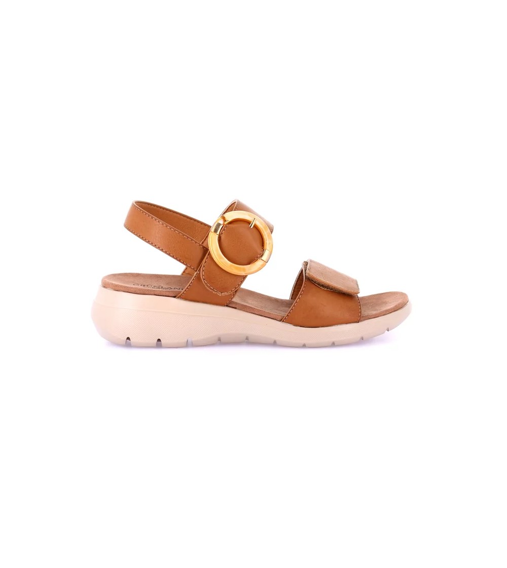 Grunland Sandalo Comfort Fasce Regolabili con Velcro Cuoio