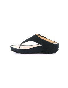 Grunland Ciabatta Infradito Fit con Velcro Regolabile Nero