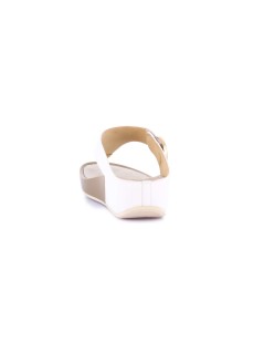 Grunland Ciabatta Infradito Fit con Velcro Regolabile Bianco