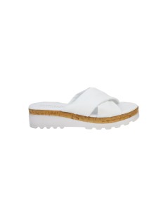 Cinzia Soft Ciabatta Incrociata Nappa Bianco