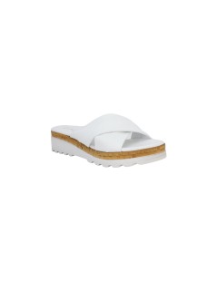Cinzia Soft Ciabatta Incrociata Nappa Bianco