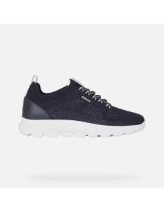Geox Sneakers Donna Spherica Knitted Tessuto Nero Bianco