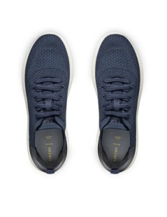 Geox Sneakers Donna Spherica Plus Tallone Pelle Tessuto Navy