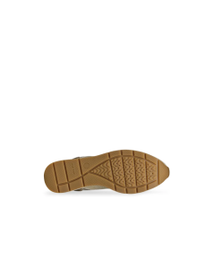 Geox Sneakers Zosma Zeppa Alta Inserti Tessuto Pelle Bianco Oro